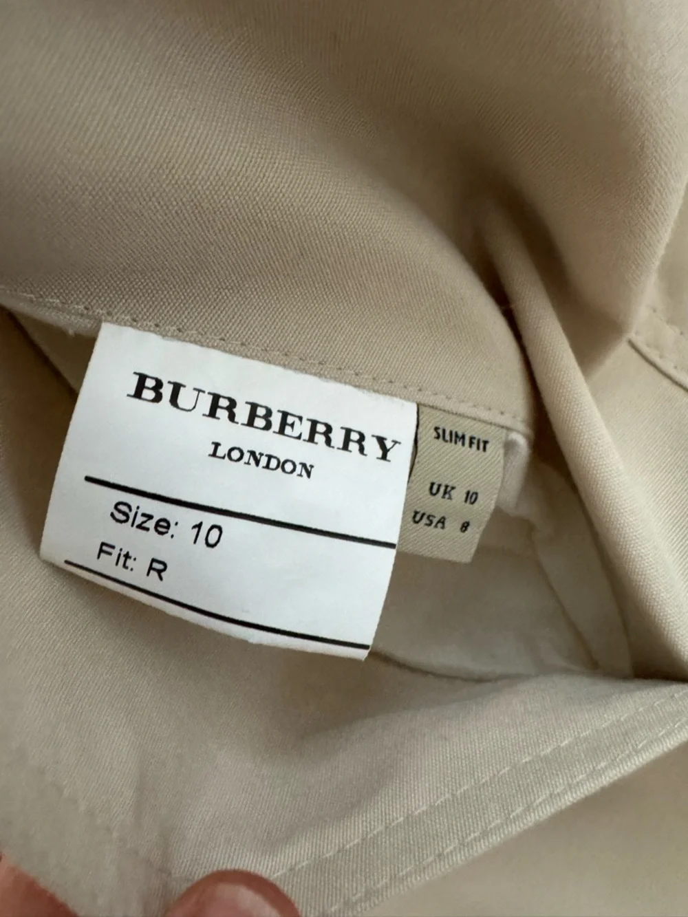 Vintage Burberry Beige Double-Breasted Kensington Trench Coat US Size 8 Slim - Picture 15 of 16